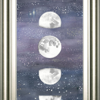 Moon Chart Il By Naomi Mccavitt - Framed Print Wall Art - Dark Gray