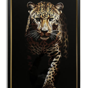 Golden Stalk - 24" x 36" Framed Wall Art - Black