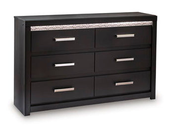 Shoralli - Six Drawer Dresser - Black