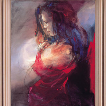 Ember Muse - 28" x 34" Framed Wall Art - Red