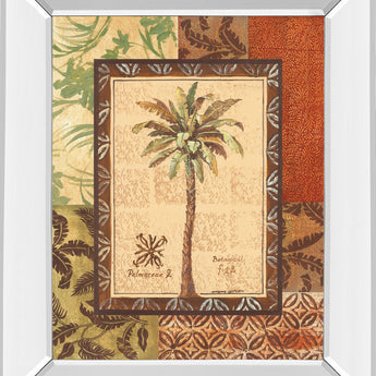 Palmaceae Il By Gregory Gorham - Mirror Framed Print Wall Art - Light Brown