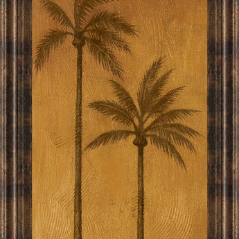Golden Palm Il By Jordan Grey - Framed Print Wall Art - Light Brown