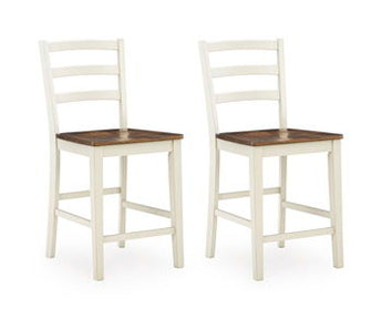 Brinfern - Barstool (Set of 2) - Brown / Antique White