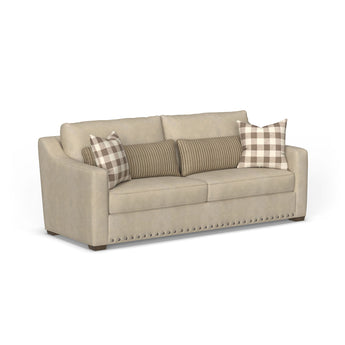 Milo - Fabric Two-Cushion Sofa With Nailhead Trim