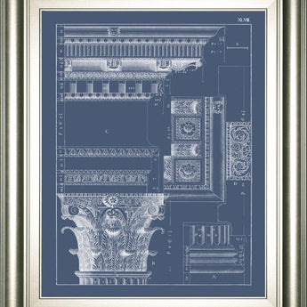 22x26 Column & Cornice Blueprint III By Vision Studio - Blue