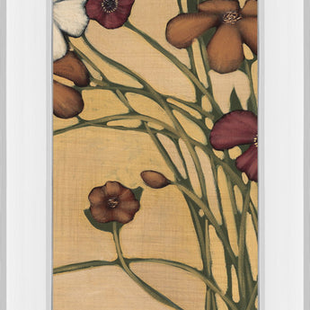 Wandering Bouquet By Maja - Mirror Framed Print Wall Art - Beige