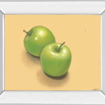 Green Apples - Mirror Framed Print Wall Art - Green