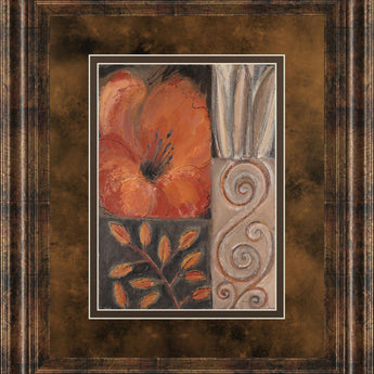 Orange Burst I By Rosie Abraham - Framed Print Wall Art - Orange