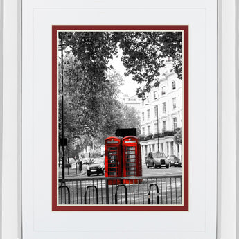 Telephone By Emily Navas - Mirror Framed Print Wall Art - Dark Gray