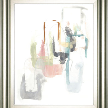 22x26 Pastel Windows II By June Erica Vess - Pearl Silver