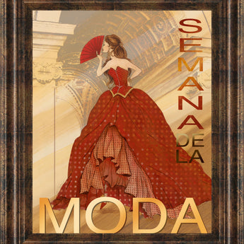 Semana De La Moda By Tava Studio - Framed Print Wall Art - Red