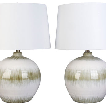 Dune Veil - 26 X 16 - Ceramic Table Lamp (Set of 2) - Ivory
