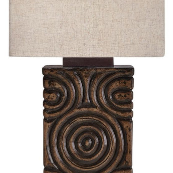 Heathbury - Paper Table Lamp - Antique Brown