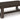 Mesa de cóctel rectangular Breckington - Marrón oscuro