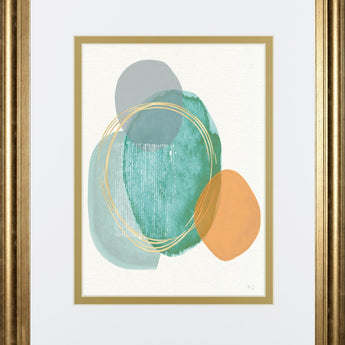 34x40 River Jewels II By Susan Jill - Light Blue