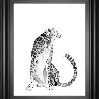 22x26 Chrome Cheetah I By Grace Popp - Dark Gray