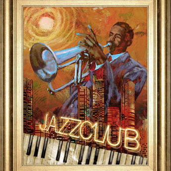 22x26 Jazz Club By Conrad Knutsen - Orange