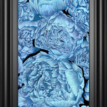 Blue Peonies Il By Melissa Wang - Framed Print Wall Art - Blue