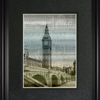 Big Ben By Alan Lambert - Framed Print Wall Art - Black