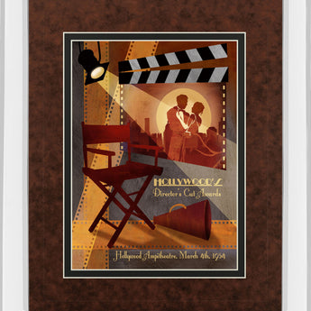 34x40 Director's Cut Awards By Conrad Knutsen - Mirror Framed Print Wall Art - Red