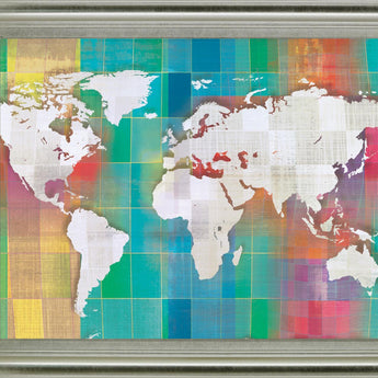 Atlas Spectrum - 28" x 34" Framed Wall Art - Light Blue