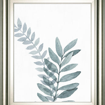 22x26 Blue Botanical Wash II By Conrad Knutsen - Pearl Silver