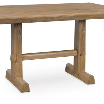 Ridgester - Rectangular Dining Room Counter Table - Light Brown