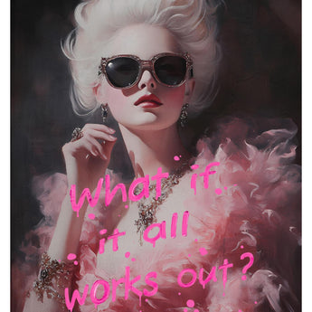 Dreamy Pink Glamour - 24" x 36" Framed Wall Art - Pink