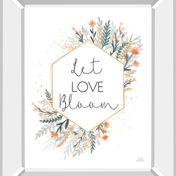 Spring Blooms VI By Laura Marshall - Mirror Framed Print Wall Art - White