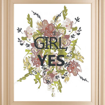 22x26 Empower Flowers II By Jennifer Goldberger - Beige
