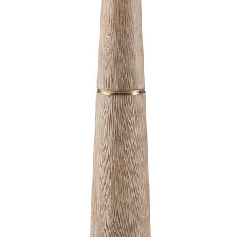 Gasparleigh - Poly Floor Lamp - Brown / Gold Finish