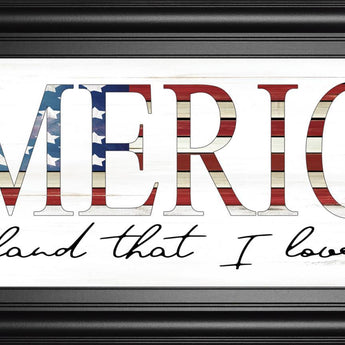 18x42 America Land That I Love By Cindy Jacobs - White
