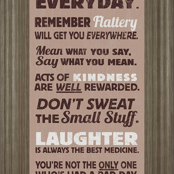 Survival Tips I By The Vintage Collection - Framed Print Wall Art - Light Brown