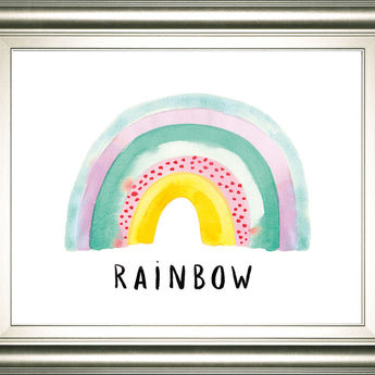 Rainbow Joy By Joelle Wehkamp - Framed Print Wall Art - White