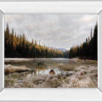 Reflecting Nature By Andrew Geiger - Mirror Framed Print Wall Art - Dark Brown