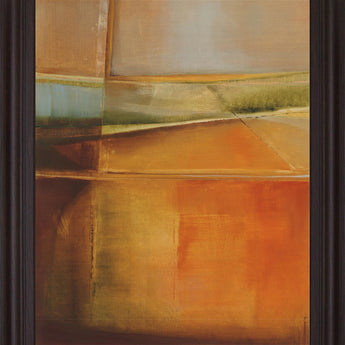 Golden Fields - 28" x 34" Framed Wall Art - Orange