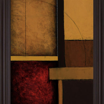 Sultry Ember - 28" x 34" Framed Wall Art - Dark Red