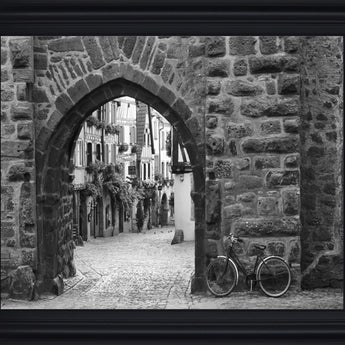Quiet Passageway - 28" x 34" Framed Wall Art - Dark Gray
