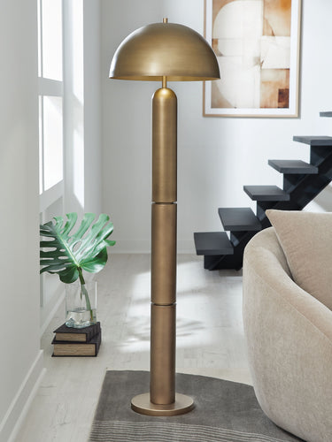 Wendfield - Metal Floor Lamp - Antique Gold Finish