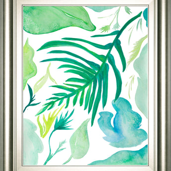 Green Water Leaves I By Kat Papa - Framed Print Wall Art - Green