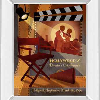 22x26 Director's Cut Awards By Conrad Knutsen - Mirror Framed Print Wall Art - Red
