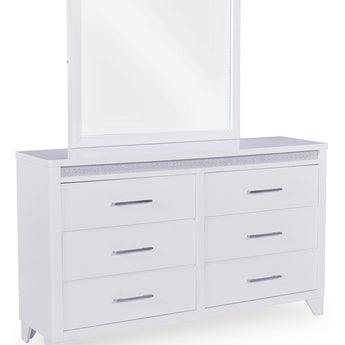 Jarlee - Dresser And Mirror - White