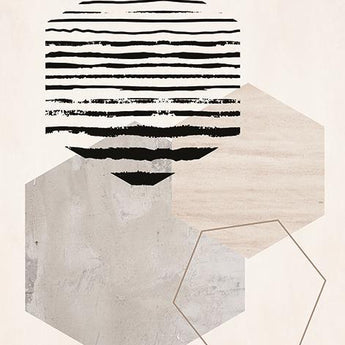 Hexagonal Display II By Daniela Santiago - Beige