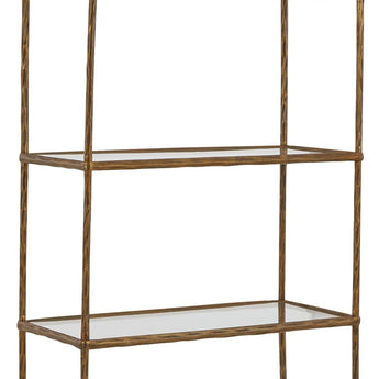 Ryandale - Bookcase - Antique Brass Finish
