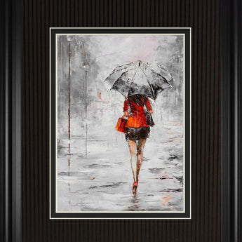 34x40 City in the Rain II By Jolanta Kowalik - Gray