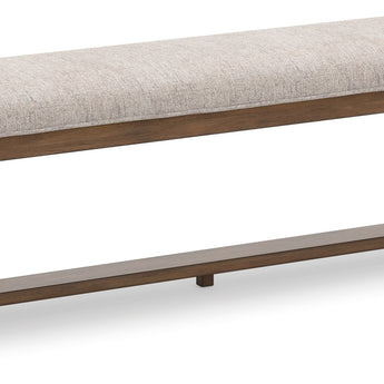 Cabalynn - Large Uph Dining Room Bench - Oatmeal / Light Brown