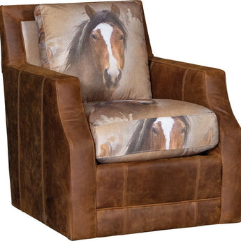 Mayo 2387 Series Leather/Fabric Swivel Chair