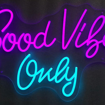 Neon Good Vibes Only - Purple