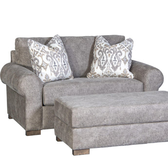 Mayo 7202 Series Transitional Oversized 61" Chair with Rolled Arms and Throw Pillows