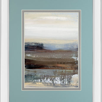 Hint Of By Aerial Snow - Mirror Framed Print Wall Art - Light Blue
